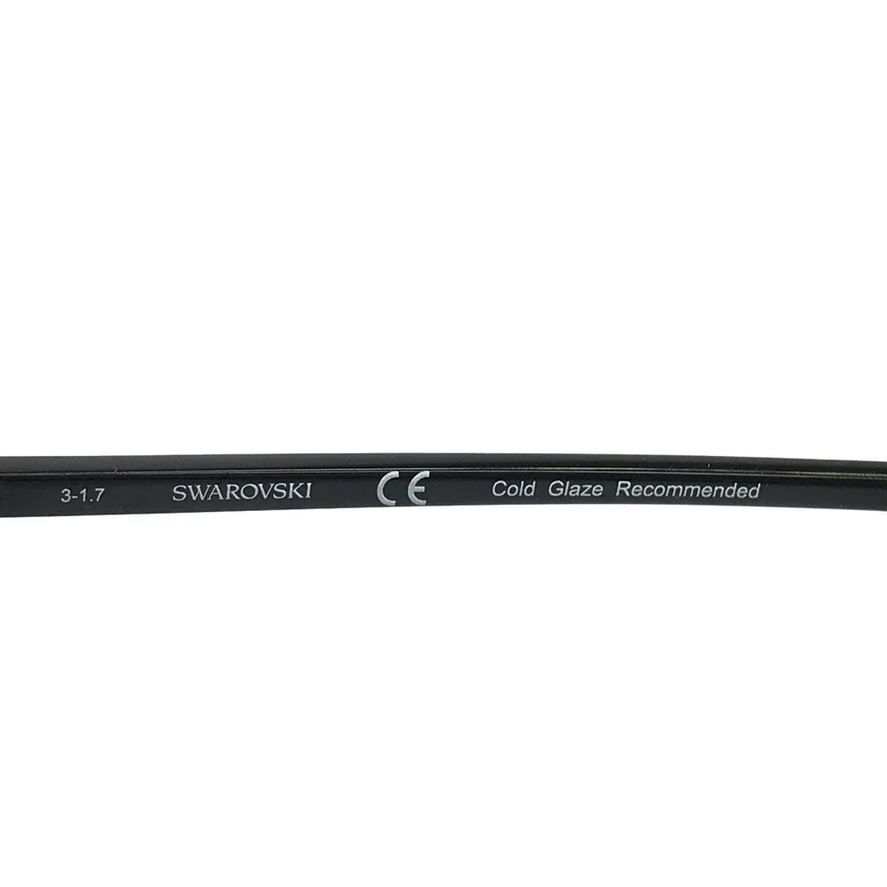 Swarovski Eyeglasses Frames SW5217 001 Black Silver Round Crystals 50-19-140